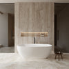 Custom image for White with Shiny White Trim and Matte Black Faucet / 67