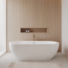 Custom image for White with Polished Chrome Trim and Brushed Gold Faucet / 71.5