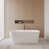 Custom image for White with Shiny White Trim and Matte Black Faucet / 67