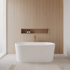 Custom image for Matte White with Polished Chrome Trim and Brushed Gold Faucet / 59