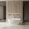 Custom image for Matte White with Polished Chrome Trim and Brushed Gold Faucet / 59