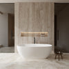 Custom image for Matte White with Shiny White Trim and Matte Black Faucet / 67