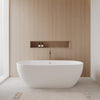 Custom image for Matte White with Shiny White Trim and Brushed Gold Faucet / 71