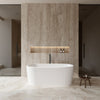 Custom image for White with Polished Chrome Trim and Matte Black Faucet / 67