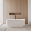Custom image for White with Shiny White Trim and Matte Black Faucet / 67