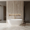 Custom image for White with Shiny White Trim and Brushed Gold Faucet / 67