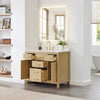 Custom image for Whitewashed Oak with Brushed Gold Trim / Giotto Quartz / No Mirror