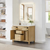 Custom image for Whitewashed Oak with Brushed Nickel Trim / Giotto Quartz / No Mirror