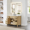 Custom image for Whitewashed Oak with Matte Black Trim / Giotto Quartz / No Mirror