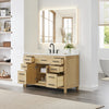 Custom image for Whitewashed Oak with Matte Black Trim / Giotto Quartz / No Mirror