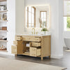 Custom image for Whitewashed Oak with Brushed Gold Trim / Giotto Quartz / No Mirror