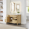 Custom image for Whitewashed Oak with Brushed Gold Trim / White Cultured Marble / No Mirror