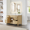 Custom image for Whitewashed Oak with Brushed Nickel Trim / White Cultured Marble / No Mirror