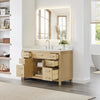 Custom image for Whitewashed Oak with Brushed Nickel Trim / White Cultured Marble / No Mirror