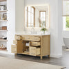 Custom image for Whitewashed Oak with Brushed Nickel Trim / White Quartz / No Mirror