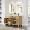 Custom image for Whitewashed Oak with Matte Black Trim / Giotto Quartz / No Mirror