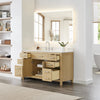 Custom image for Whitewashed Oak with Brushed Nickel Trim / White Cultured Marble / No Mirror