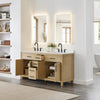 Custom image for Whitewashed Oak with Matte Black Trim / Carrara Cultured Marble / No Mirror