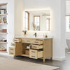 Custom image for Whitewashed Oak with Matte Black Trim / White Cultured Marble / No Mirror