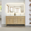 Custom image for Whitewashed Oak with Brushed Nickel Trim / Giotto Quartz / No Mirror