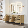 Custom image for Whitewashed Oak with Matte Black Trim / Giotto Quartz / No Mirror