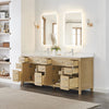 Custom image for Whitewashed Oak with Brushed Nickel Trim / White Cultured Marble / No Mirror