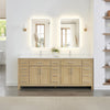 Custom image for Whitewashed Oak with Brushed Nickel Trim / White Cultured Marble / No Mirror