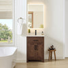 Custom image for Dark Walnut with Matte Black Trim / White Quartz / No Mirror