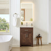 Custom image for Dark Walnut with Brushed Nickel Trim / Giotto Quartz / No Mirror