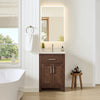 Custom image for Dark Walnut with Brushed Nickel Trim / White Quartz / No Mirror