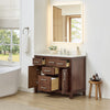 Custom image for Dark Walnut with Brushed Nickel Trim / Giotto Quartz / No Mirror