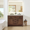 Custom image for Dark Walnut with Matte Black Trim / Carrara Cultured Marble / No Mirror
