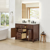 Custom image for Dark Walnut with Matte Black Trim / Giotto Quartz / No Mirror