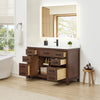 Custom image for Dark Walnut with Matte Black Trim / White Cultured Marble / No Mirror