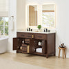 Custom image for Dark Walnut with Matte Black Trim / Carrara Cultured Marble / No Mirror