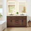 Custom image for Dark Walnut with Matte Black Trim / Giotto Quartz / No Mirror