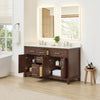 Custom image for Dark Walnut with Brushed Nickel Trim / Giotto Quartz / No Mirror