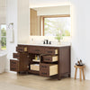 Custom image for Dark Walnut with Matte Black Trim / Carrara Cultured Marble / No Mirror