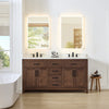 Custom image for Dark Walnut with Matte Black Trim / White Quartz / No Mirror