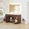 Custom image for Dark Walnut with Brushed Nickel Trim / White Cultured Marble / No Mirror