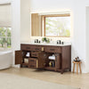 Custom image for Dark Walnut with Matte Black Trim / Carrara Cultured Marble / No Mirror