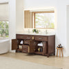 Custom image for Dark Walnut with Brushed Nickel Trim / Giotto Quartz / No Mirror