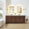 Custom image for Dark Walnut with Matte Black Trim / White Cultured Marble / No Mirror