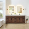 Custom image for Dark Walnut with Matte Black Trim / White Quartz / No Mirror