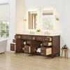 Custom image for Dark Walnut with Brushed Nickel Trim / Carrara Cultured Marble / No Mirror