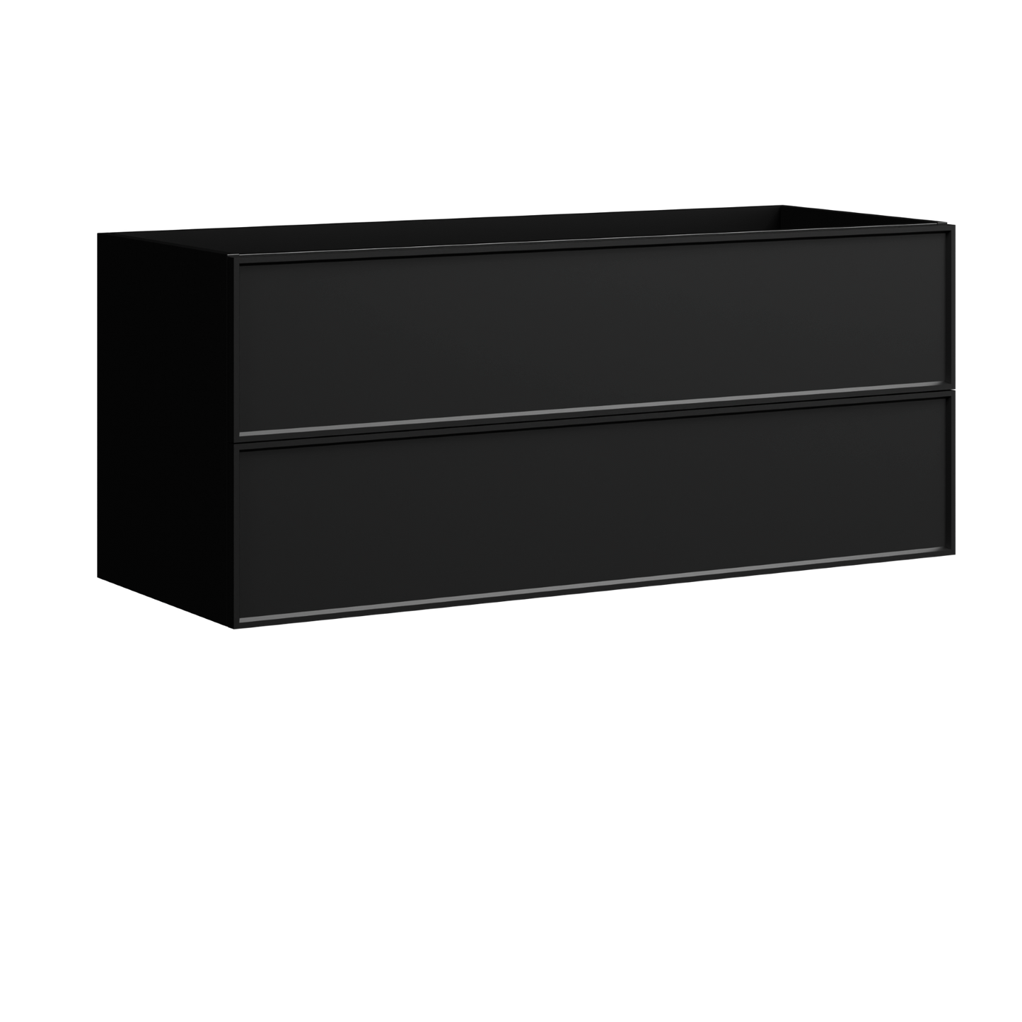 Roxbury Wall Mount Vanity 48 Inch Black Satin
