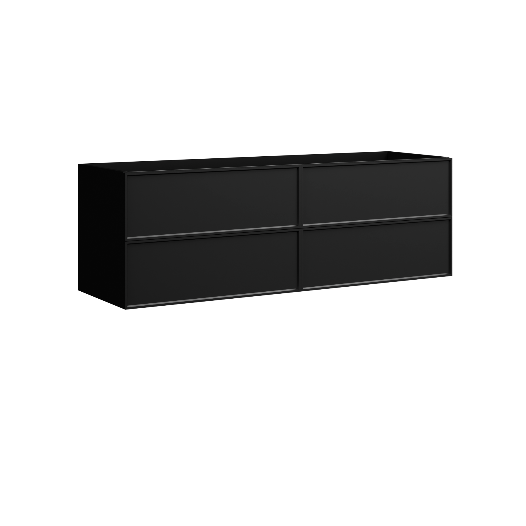 Roxbury Wall Mount Vanity 60 Inch Black Satin