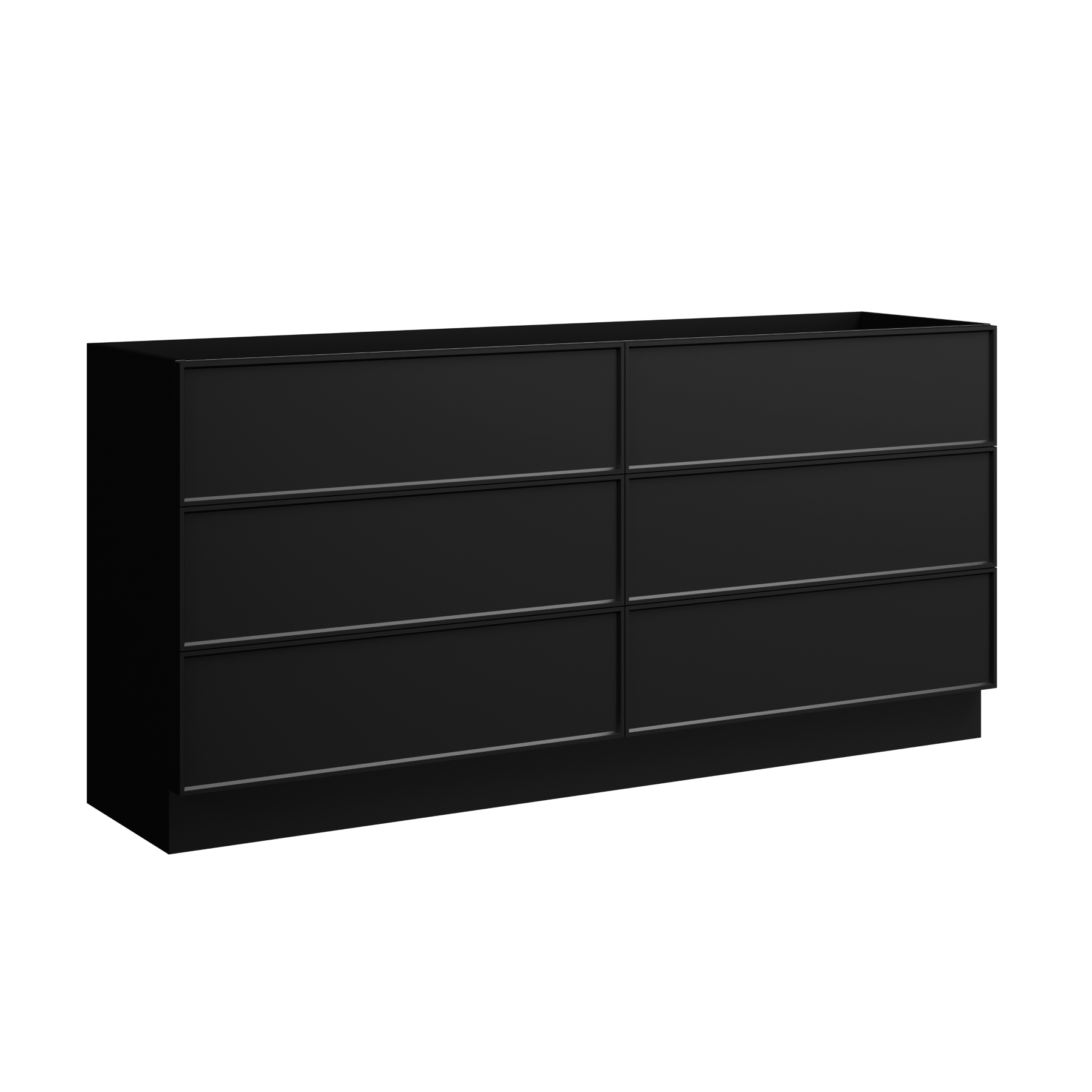 Roxbury Floor Standing Vanity 72 Inch Black Satin