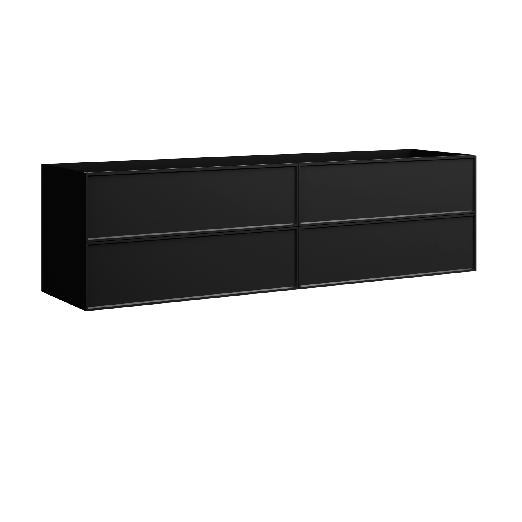 Roxbury Wall Mount Vanity 72 Inch Black Satin