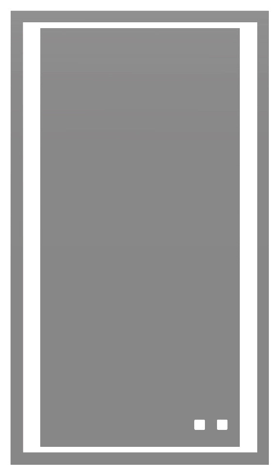 Sanctuary III Lighted Slique Mirror, 20" x 36" x 7/8", Rectangular, 2700/3000/4000K Temperature, Deffoger, Dimmable